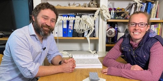 Kathy Begley with her Director of Studies Dr Stuart Eves