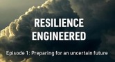 Image of clouds with title of project 'Resilience Engineered'